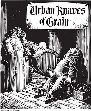 The Urban Knaves of Grain monk woodcut